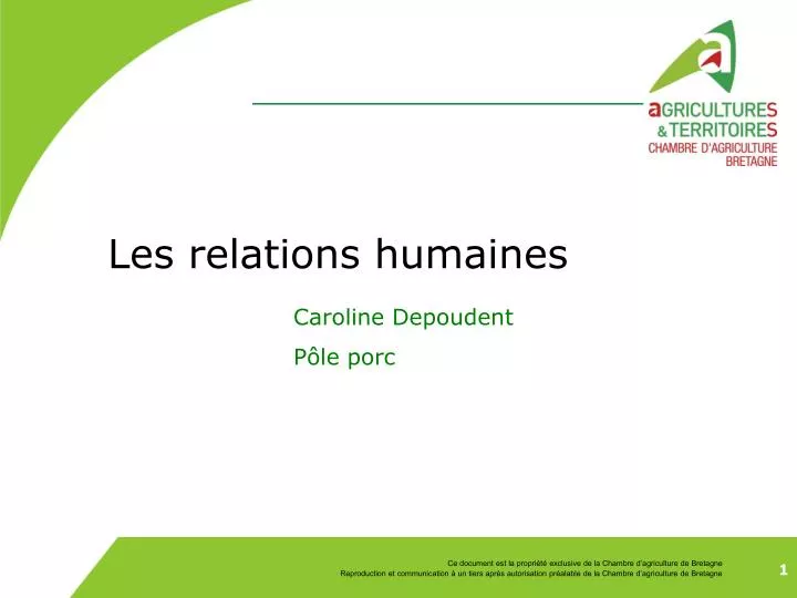 les relations humaines