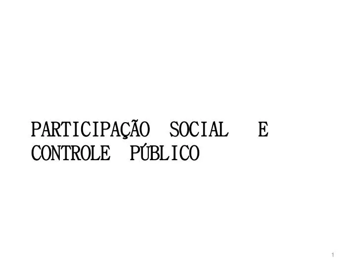 participa o social e controle p blico