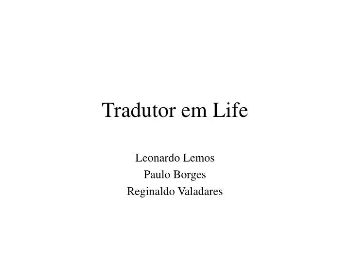 tradutor em life