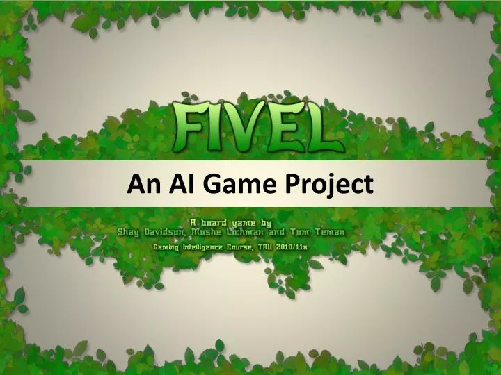 an ai game project