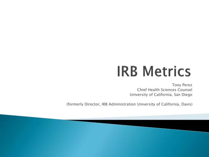 irb metrics
