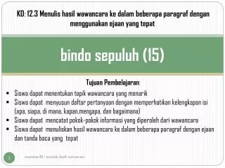 bindo sepuluh 15
