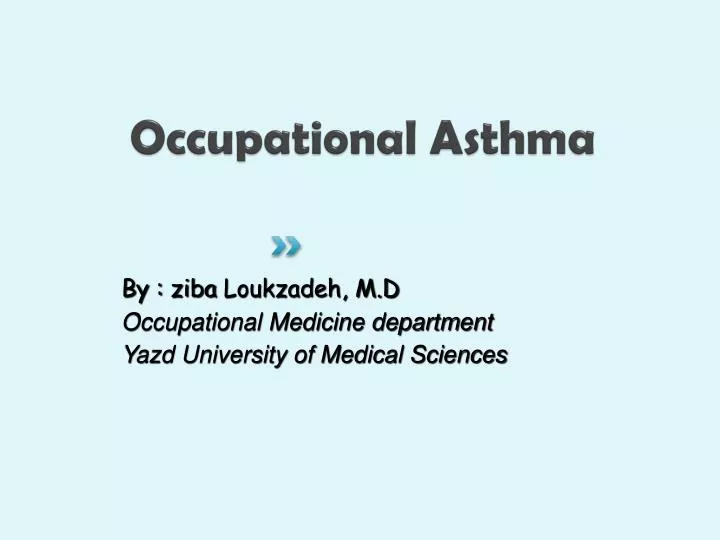 occupational asthma