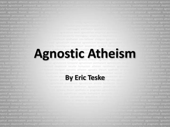 agnostic atheism