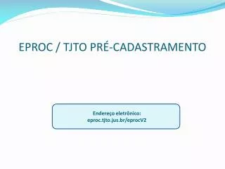 eproc tjto pr cadastramento