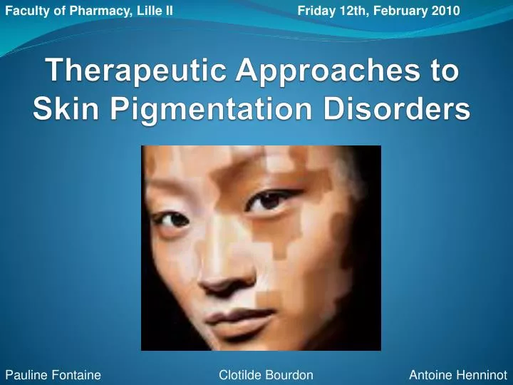 therapeutic approaches to skin pigmentation disorders
