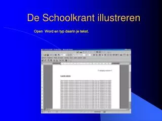 de schoolkrant illustreren