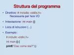 Struttura del programma - slide 1