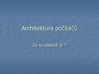 architektura po ta