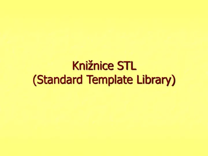 kni nice stl standard template library