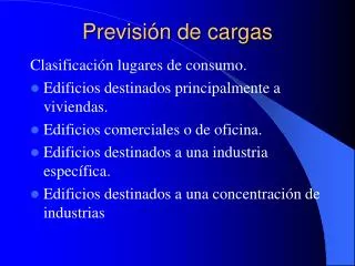 previsi n de cargas