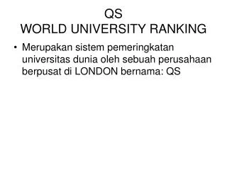 qs world university ranking