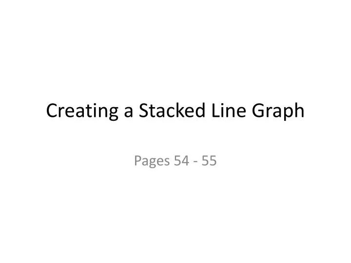 creating a stacked line graph