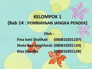 kelompok 1 bab 14 pembiayaan jangka pendek