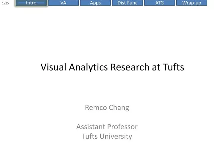 visual analytics research at tufts