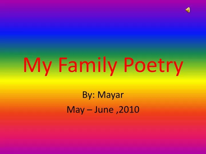 my family poetry