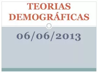 teorias demogr ficas