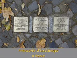 memorie d inciampo a roma