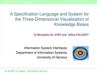 A Specification Language and System for the Three-Dimensional Visualisation of Knowledge Bases
