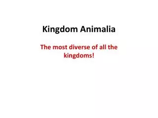 kingdom animalia