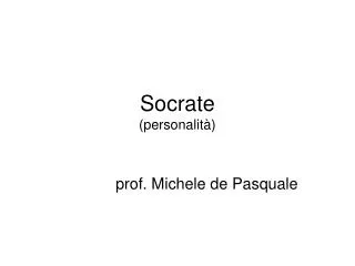 socrate personalit