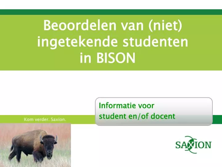 beoordelen van niet ingetekende studenten in bison