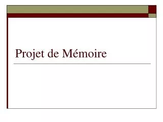 projet de m moire