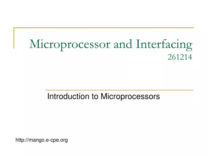 microprocessor and interfacing 261214