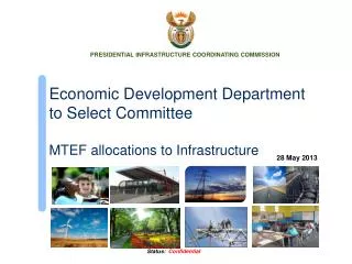 economic development department to select committee mtef allocations to infrastructure