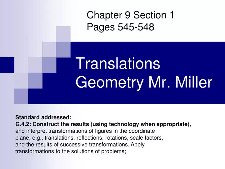 translations geometry mr miller