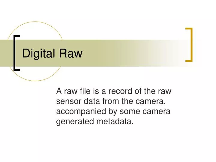 digital raw