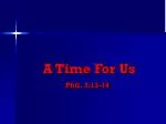 A Time For Us - slide 1