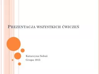 prezentacja wszystkich wicze