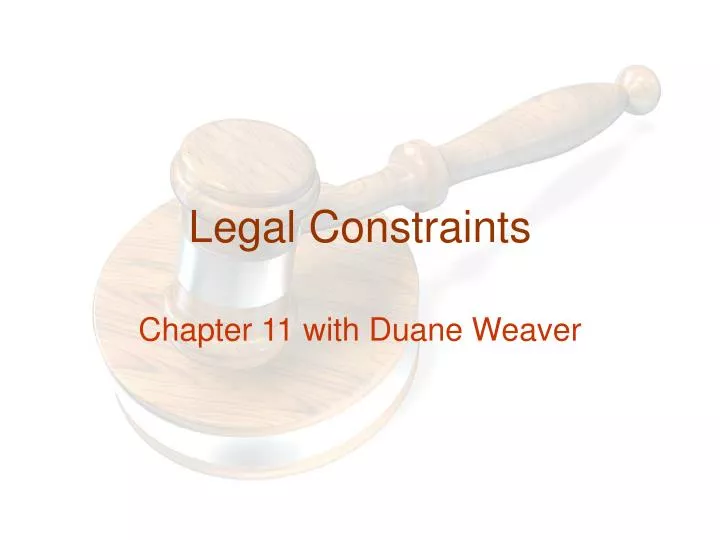 legal constraints