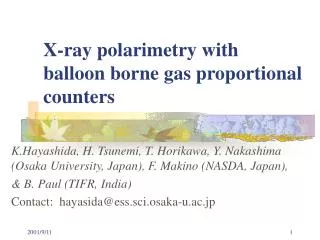 X-ray polarimetry with balloon borne gas proportional counters