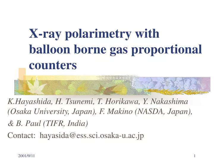 x ray polarimetry with balloon borne gas proportional counters