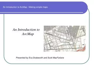 An Introduction to ArcMap : Making simple maps