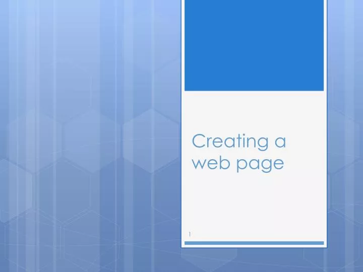 creating a web page