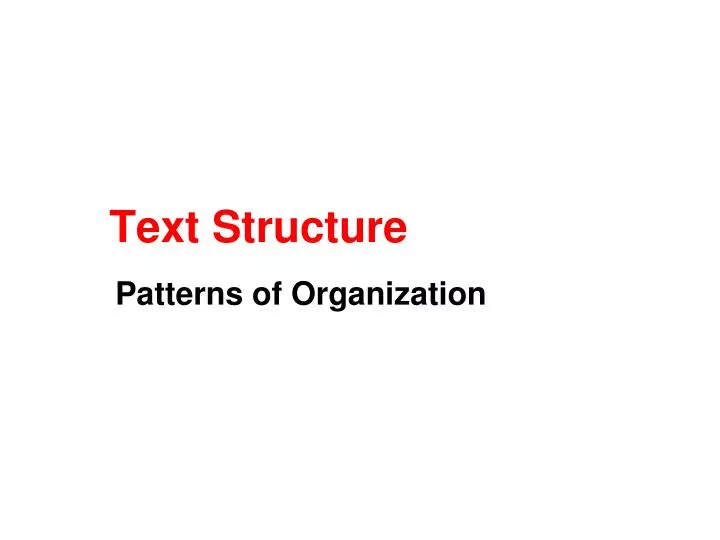 text structure