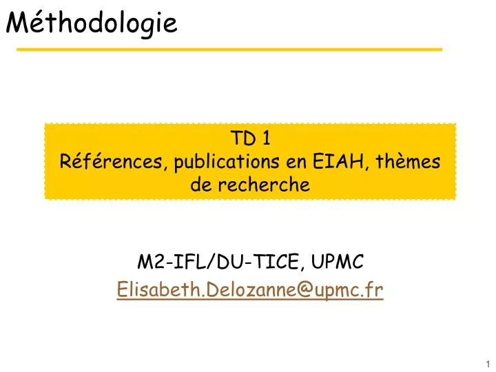 m thodologie