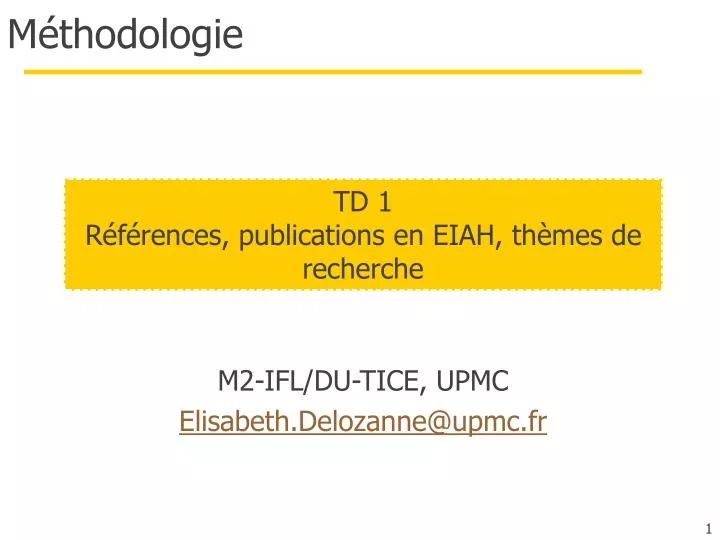 m thodologie