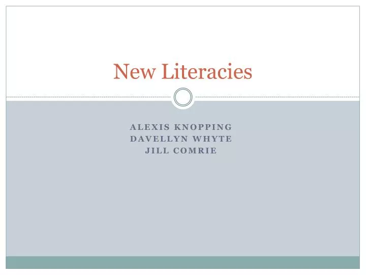 new literacies