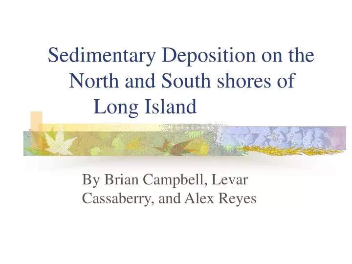 sedimentary deposition on the north and south shores of long island