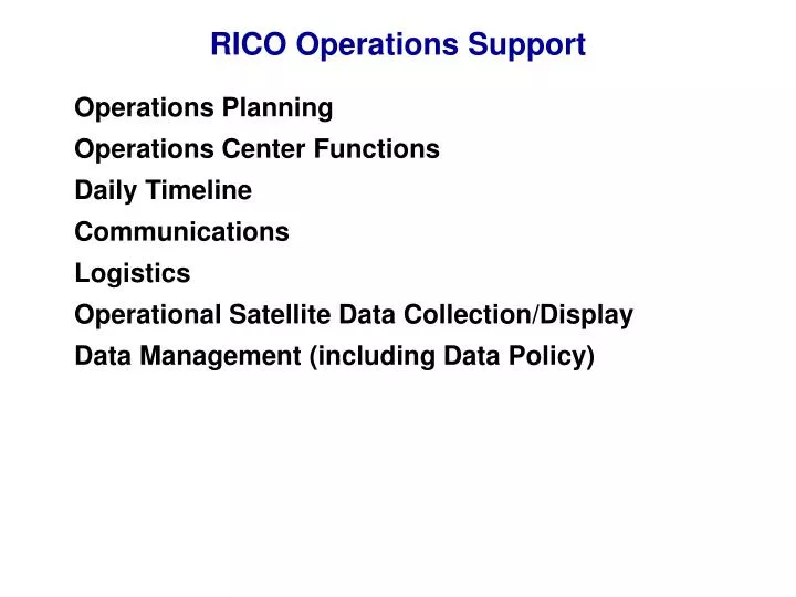 rico operations support