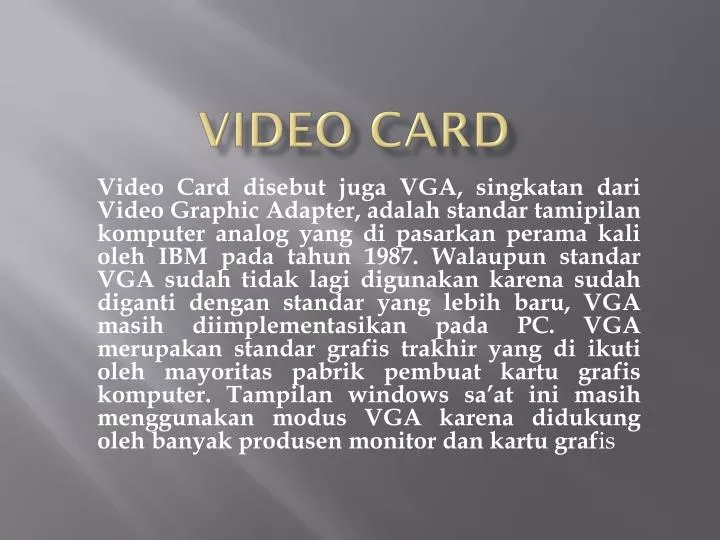 video card
