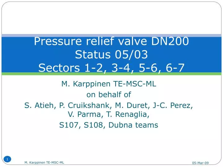 pressure relief valve dn200 status 05 03 sectors 1 2 3 4 5 6 6 7