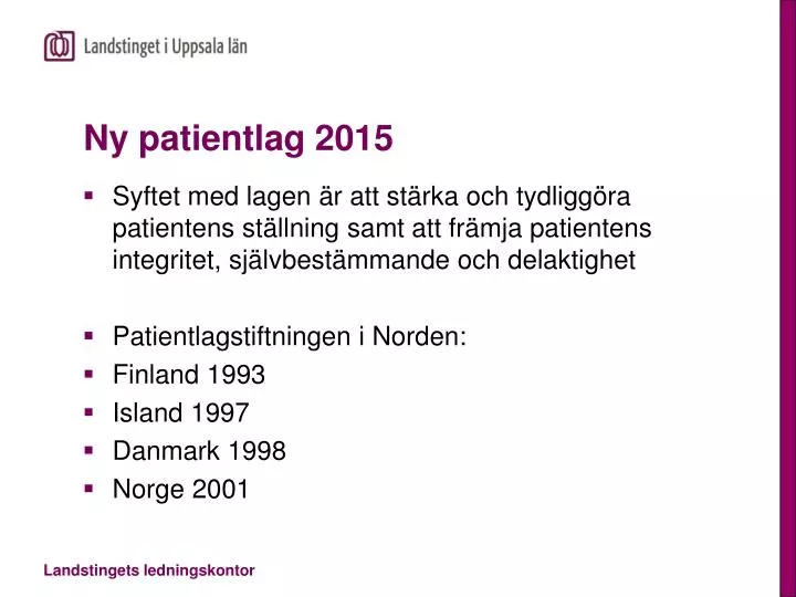 ny patientlag 2015