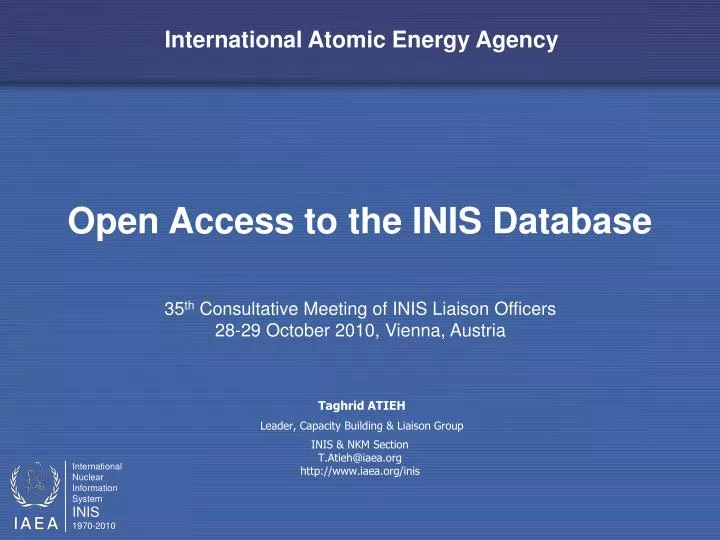 open access to the inis database