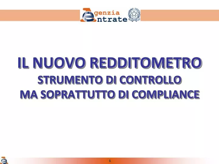 il nuovo redditometro strumento di controllo ma soprattutto di compliance