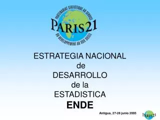 estrategia nacional de desarrollo de la estadistica ende